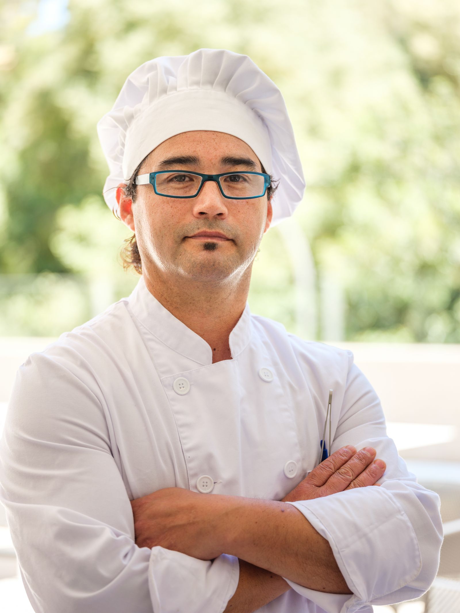 A chef preparing a private home menu